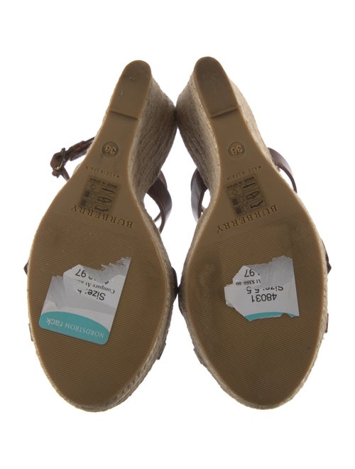 Burberry House Check Pattern Leather Espadrilles