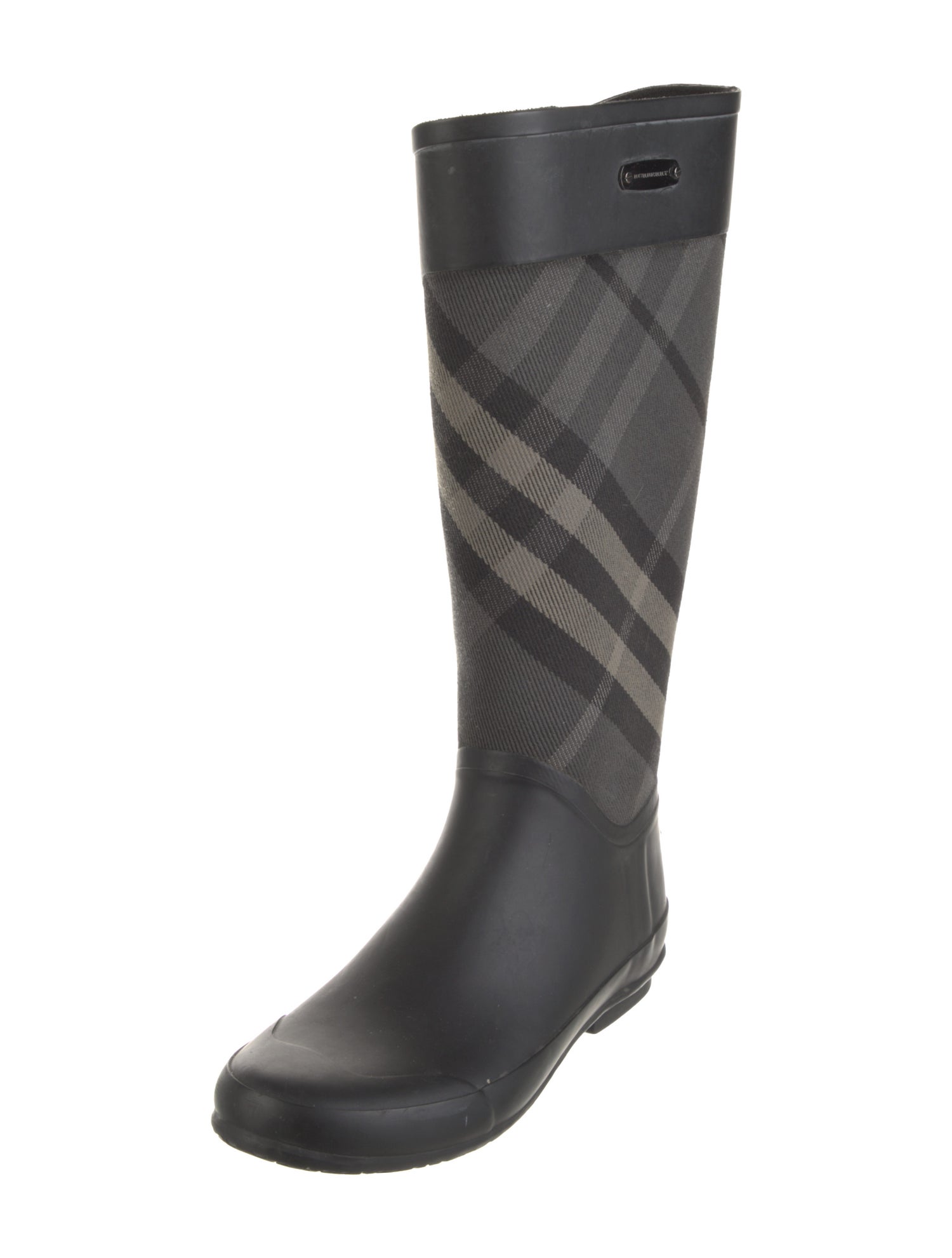 Burberry Rubber Plaid Print Rain Boots