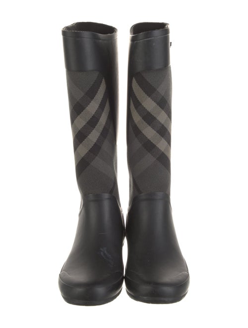 Burberry Rubber Plaid Print Rain Boots