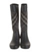 Burberry Rubber Plaid Print Rain Boots
