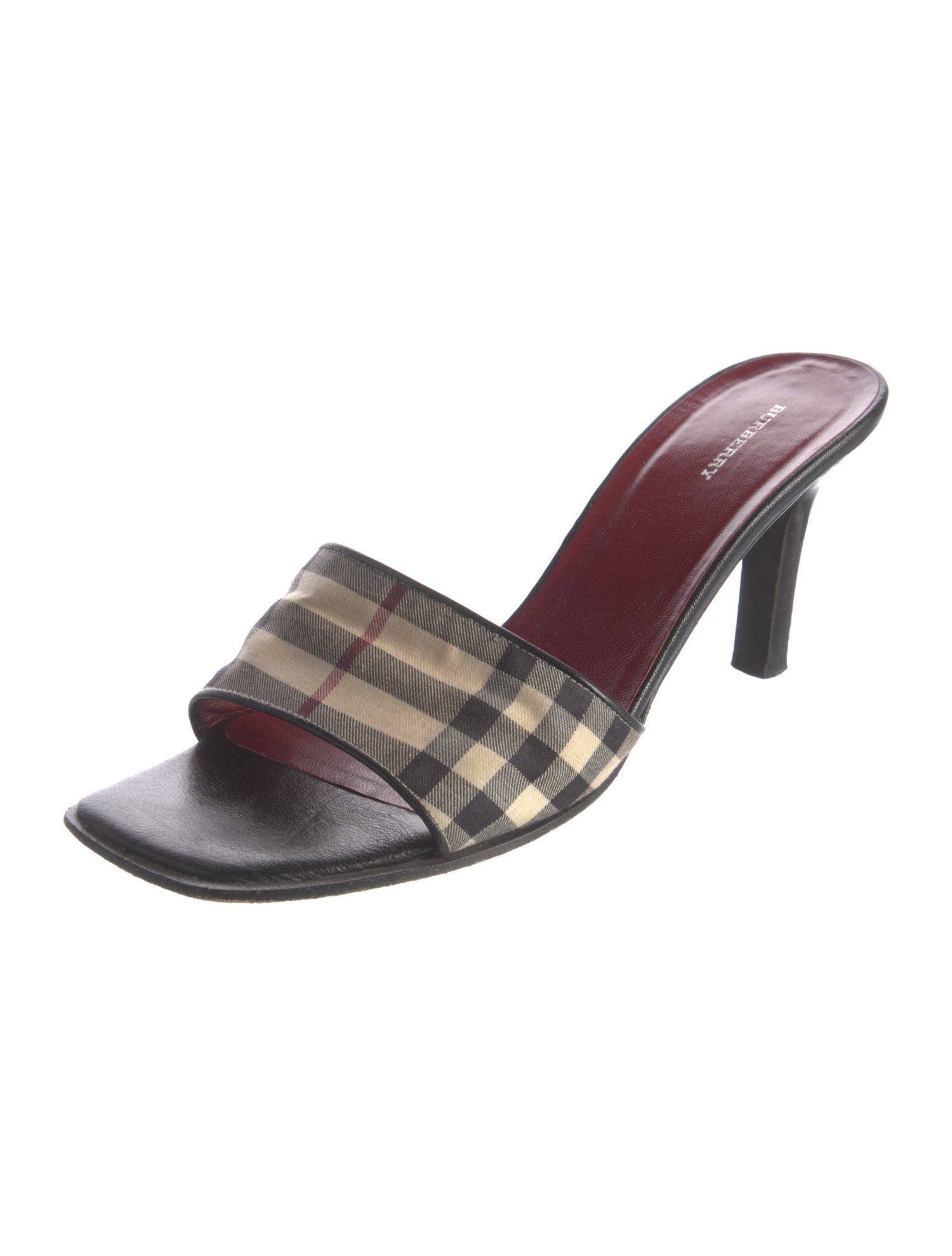 Burberry Canvas Printed Slides