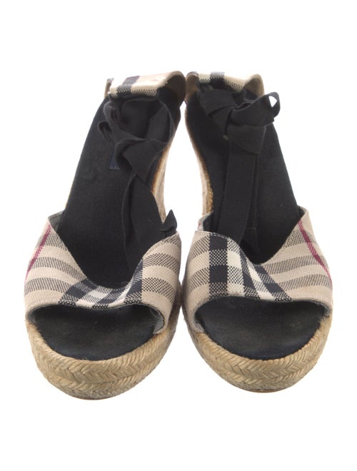 Burberry Canvas Plaid Print Pumps