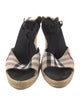 Burberry Canvas Plaid Print Pumps