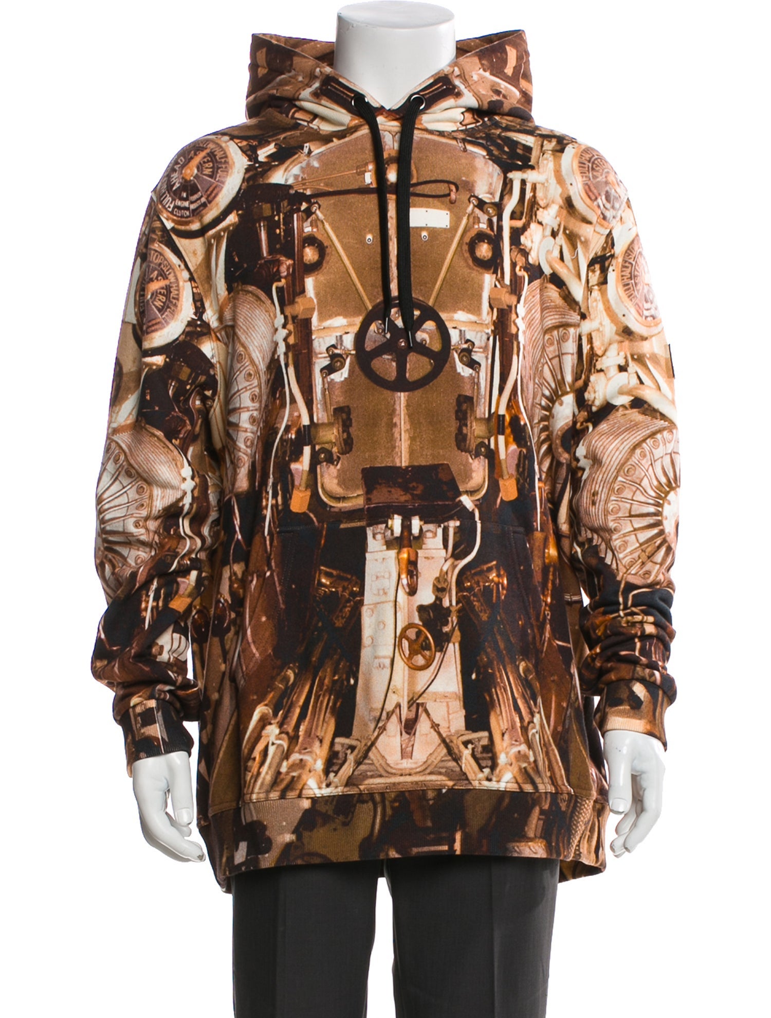 Burberry Printed V-Neck Hoodie