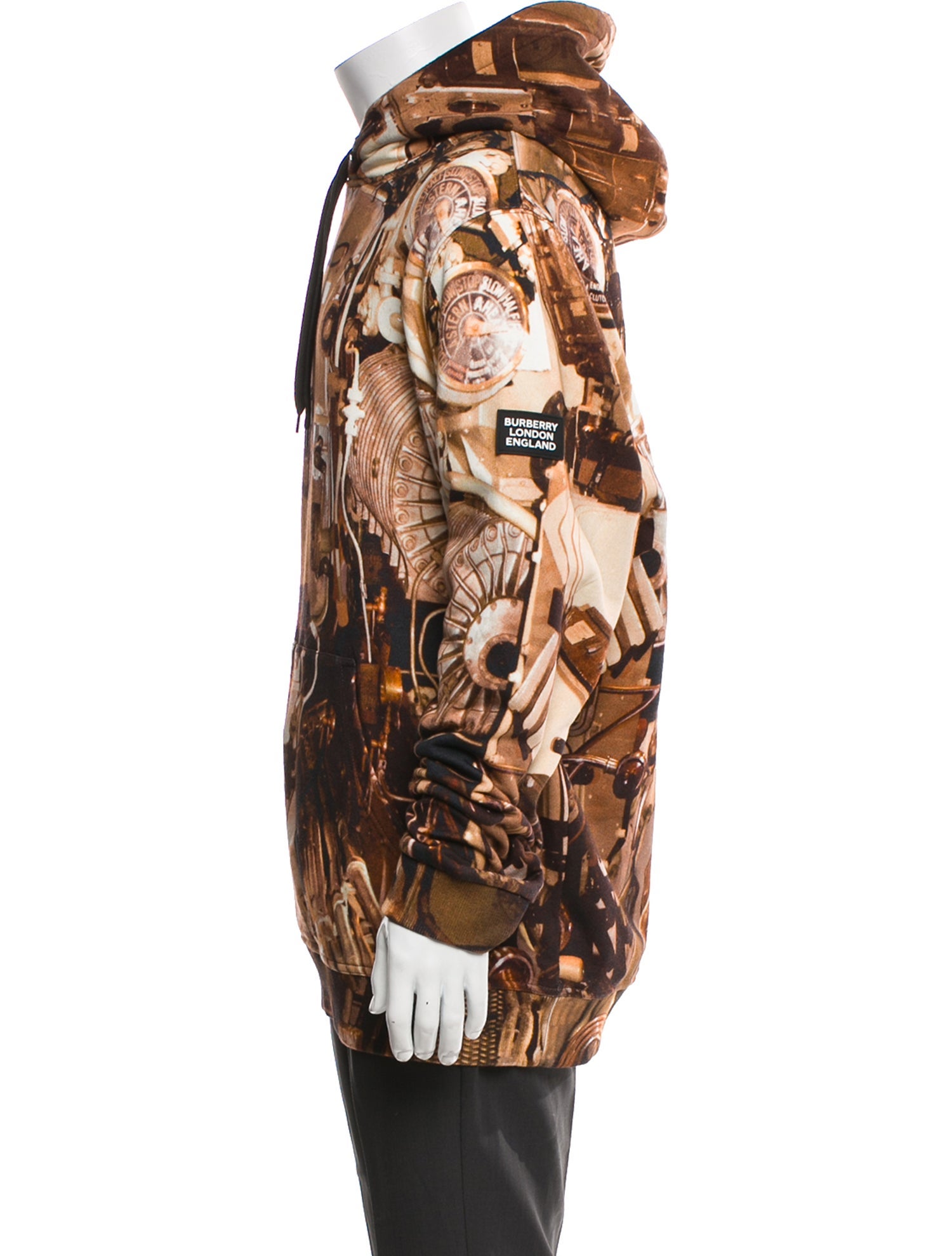 Burberry Printed V-Neck Hoodie