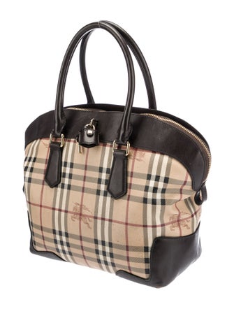 Burberry Haymarket Check Top Handle Bag