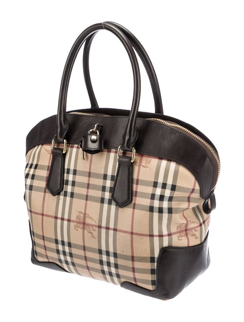 Burberry Haymarket Check Top Handle Bag