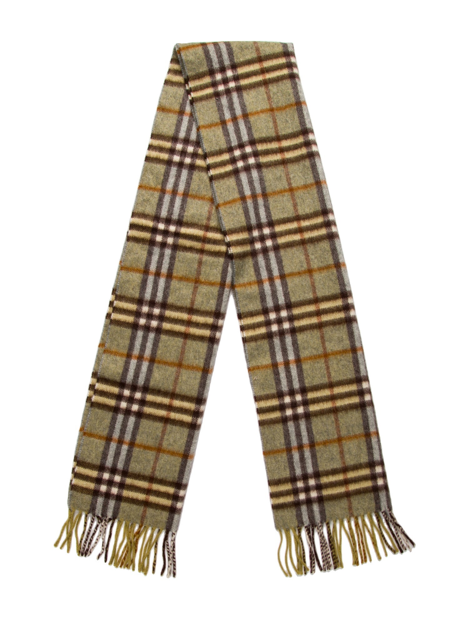 Burberry Cashmere Nova Check Pattern Scarf