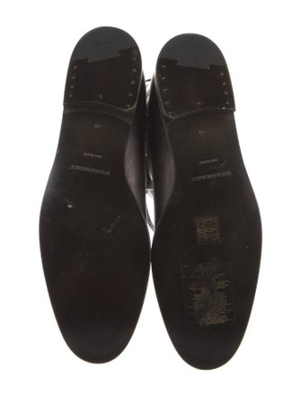 Burberry House Check Pattern Leather Riding Boots