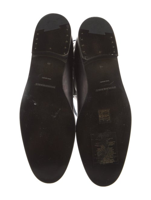 Burberry House Check Pattern Leather Riding Boots