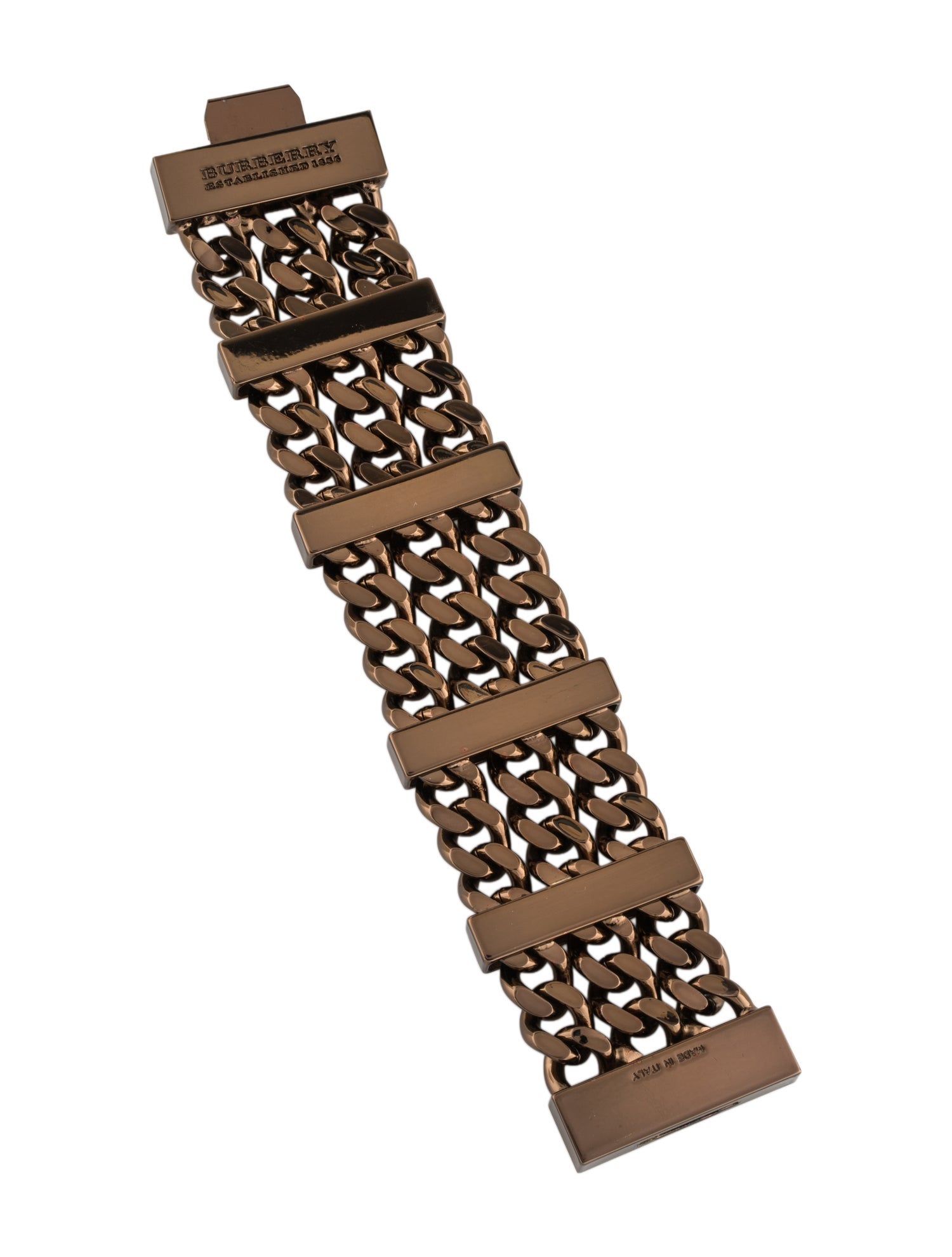 Burberry Wide Curb Chain Link Bracelet