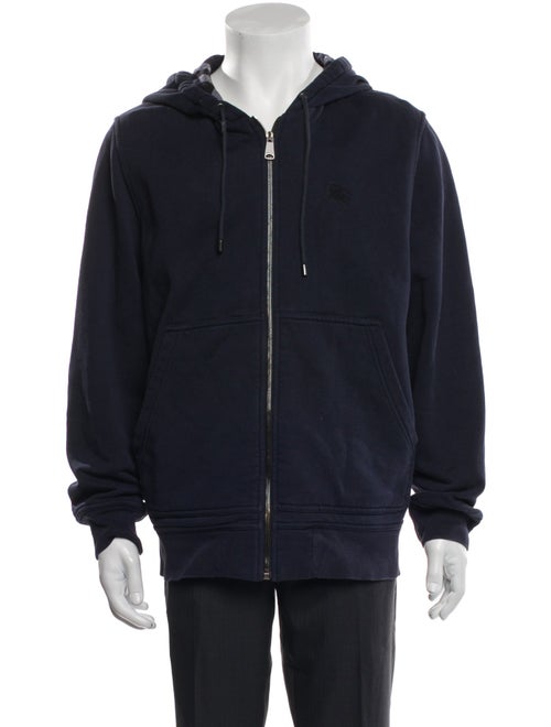Burberry Exploded Check Pattern V-Neck Hoodie