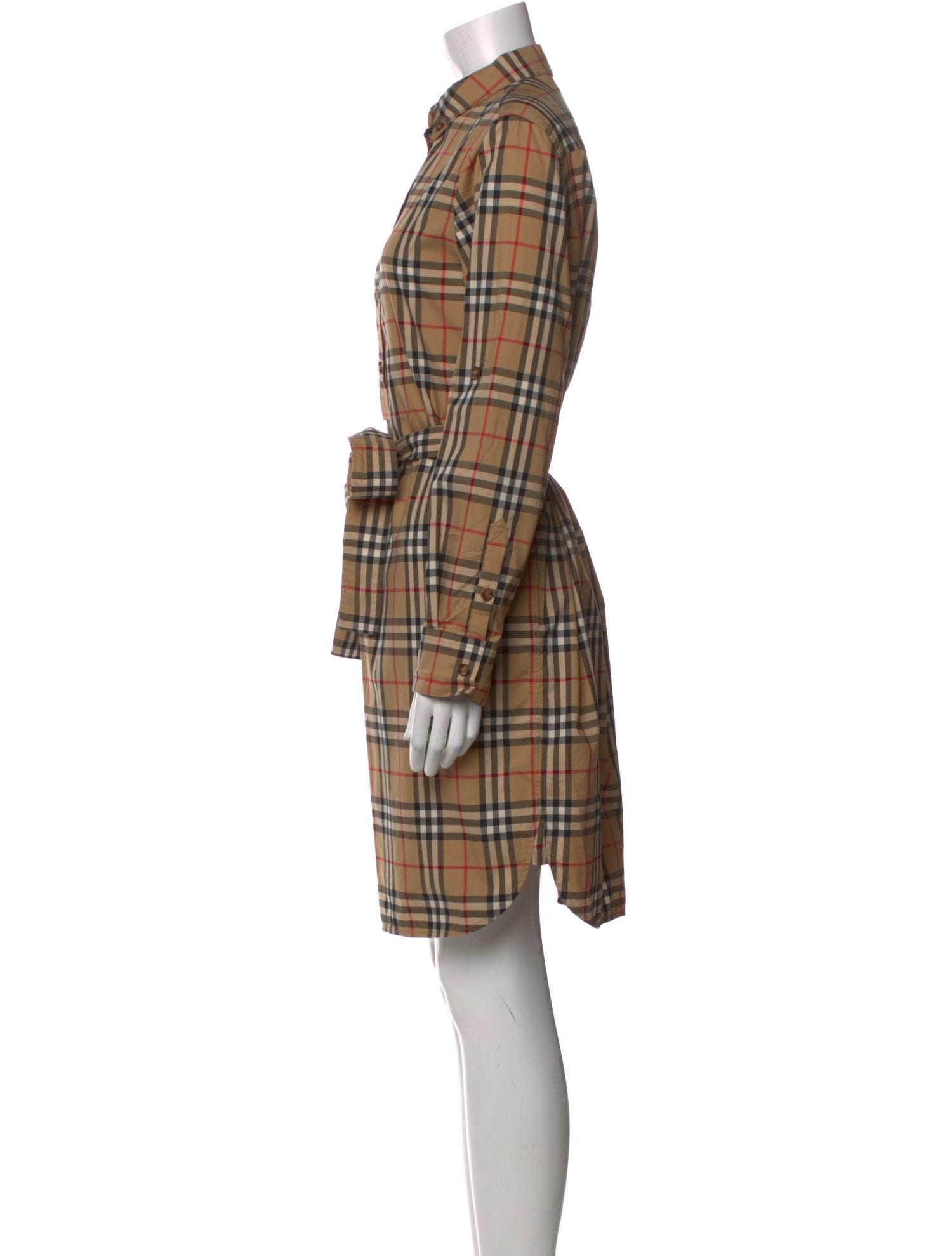 Burberry Plaid Print Knee-Length Dress