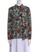 Burberry Silk Printed Button-Up Top