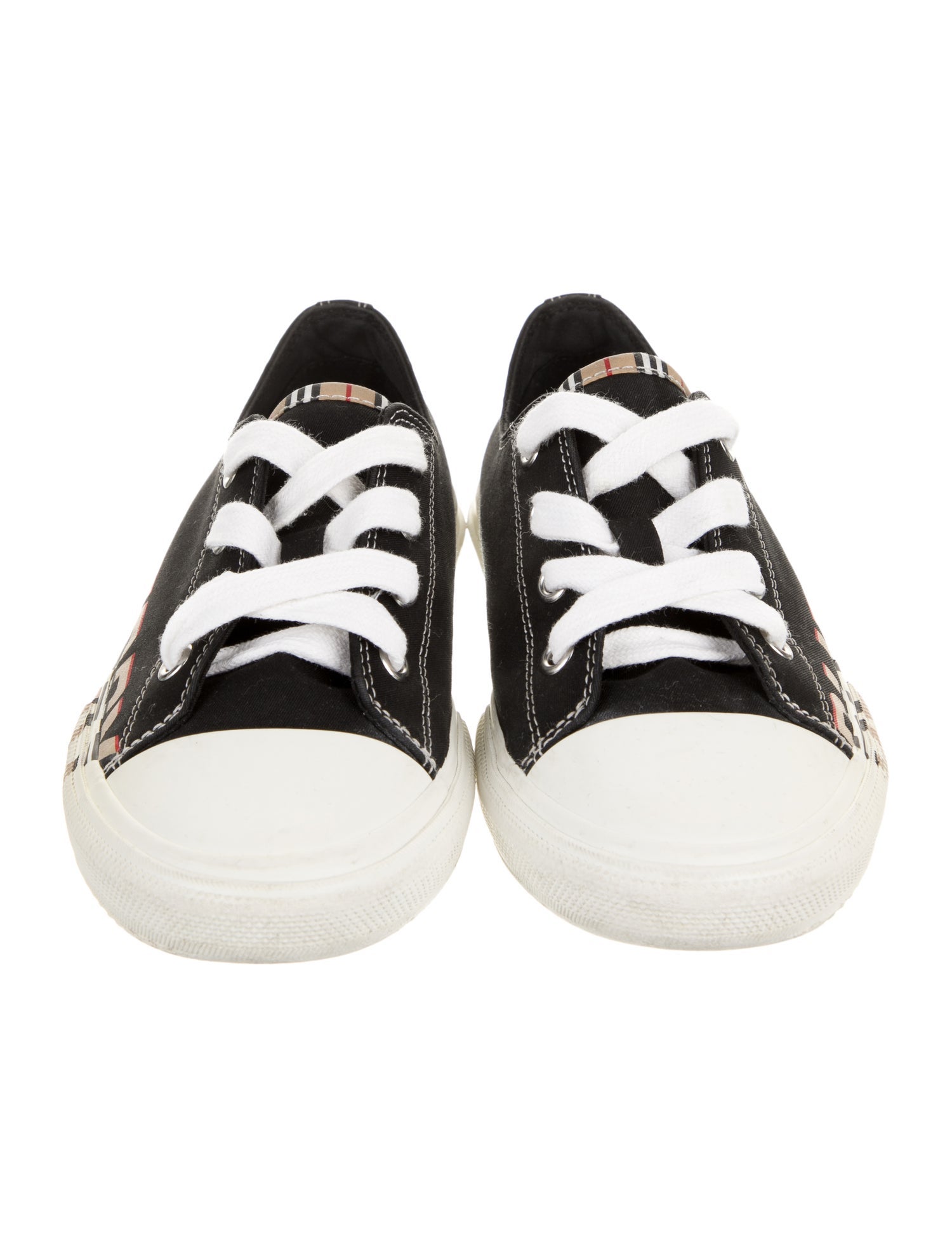 Burberry Logo Canvas Low Top Sneakers