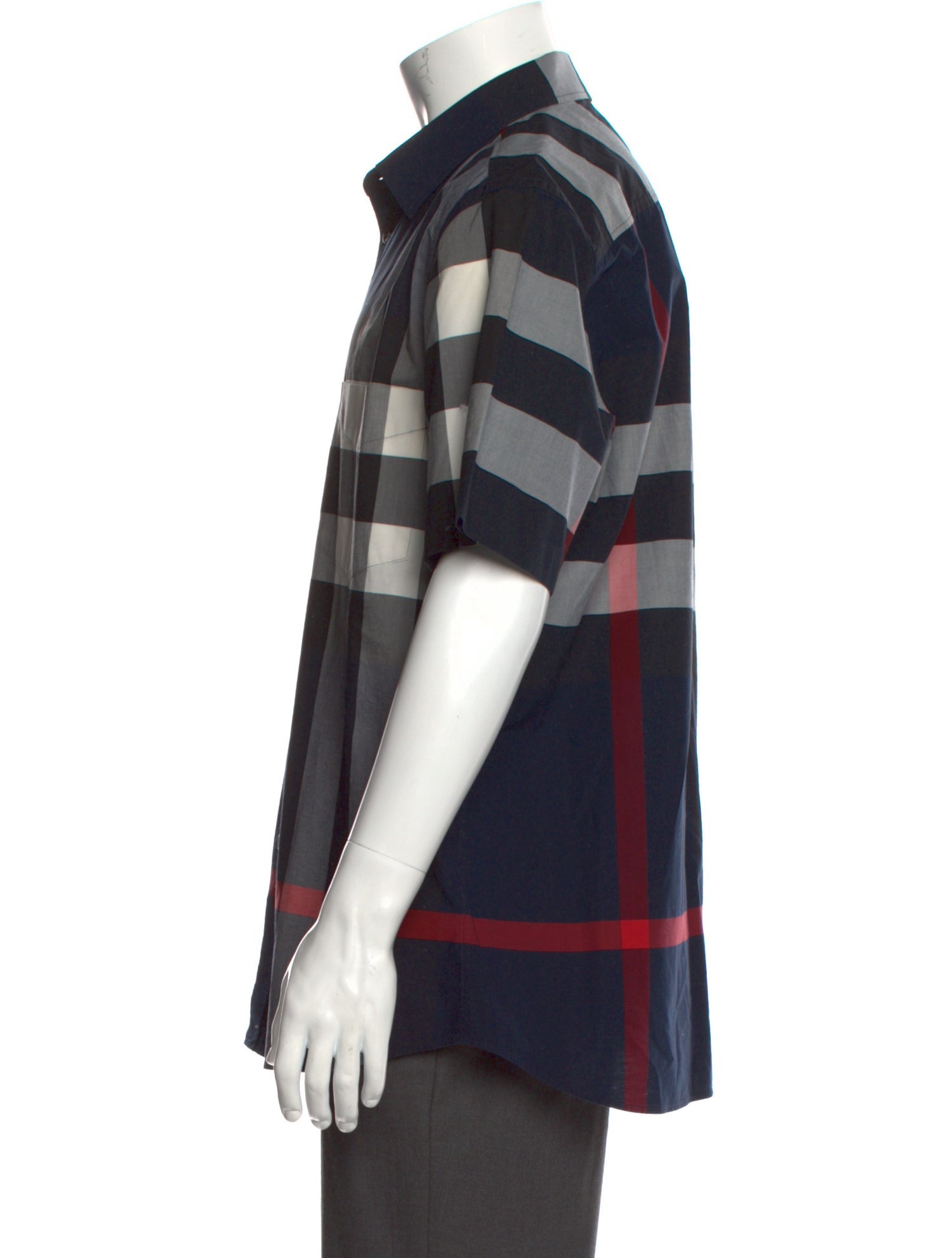 Burberry Exploded Check Pattern Short Sleeve Shirt