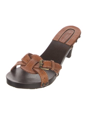 Burberry Leather Slides