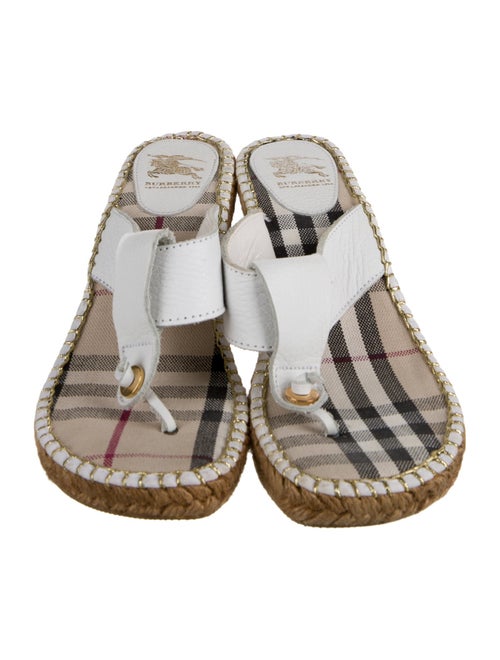 Burberry Nova Check Pattern Leather Espadrilles