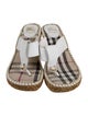 Burberry Nova Check Pattern Leather Espadrilles