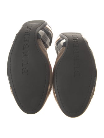 Burberry Canvas Plaid Print Ballet Flats