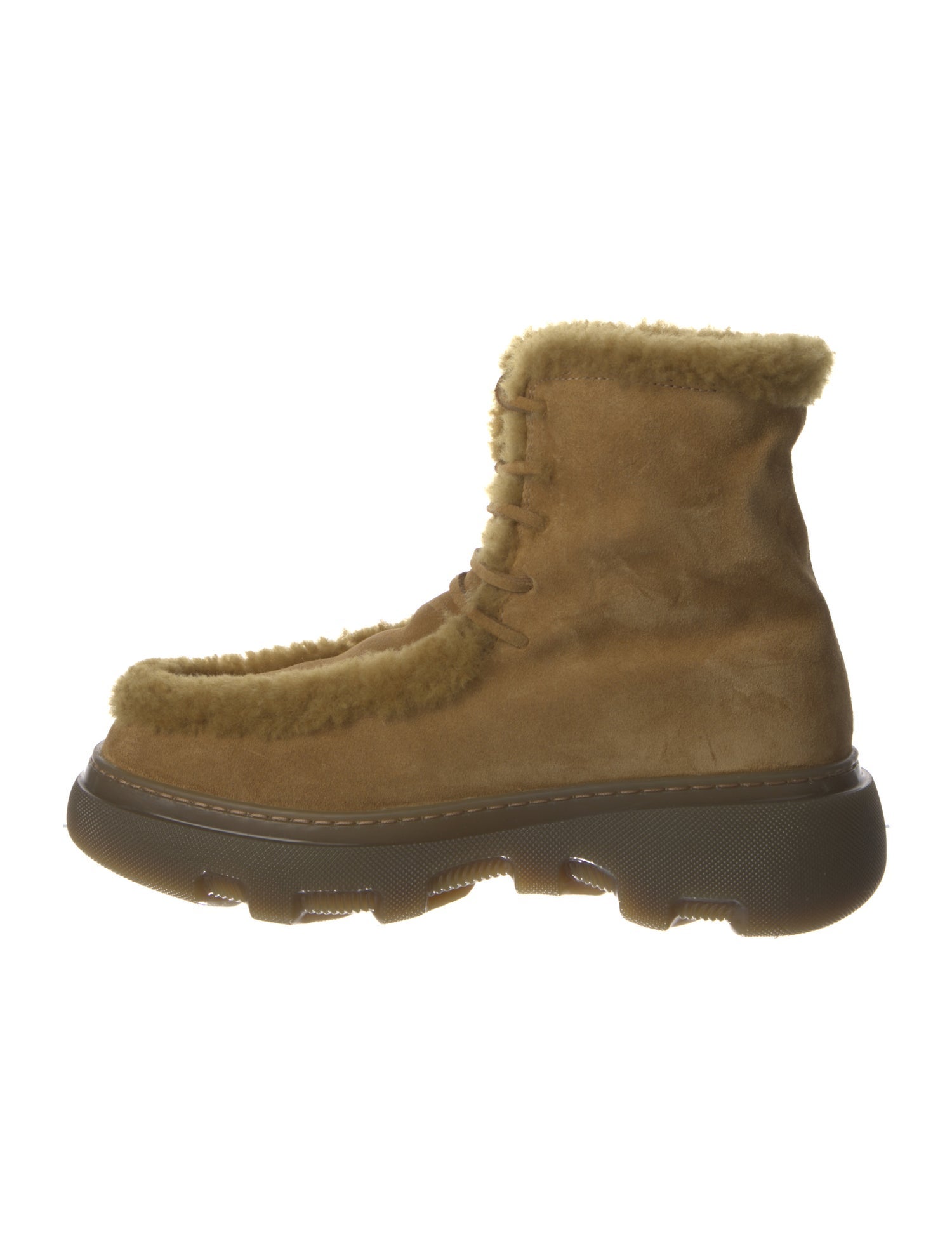 Burberry Suede Lace-Up Boots