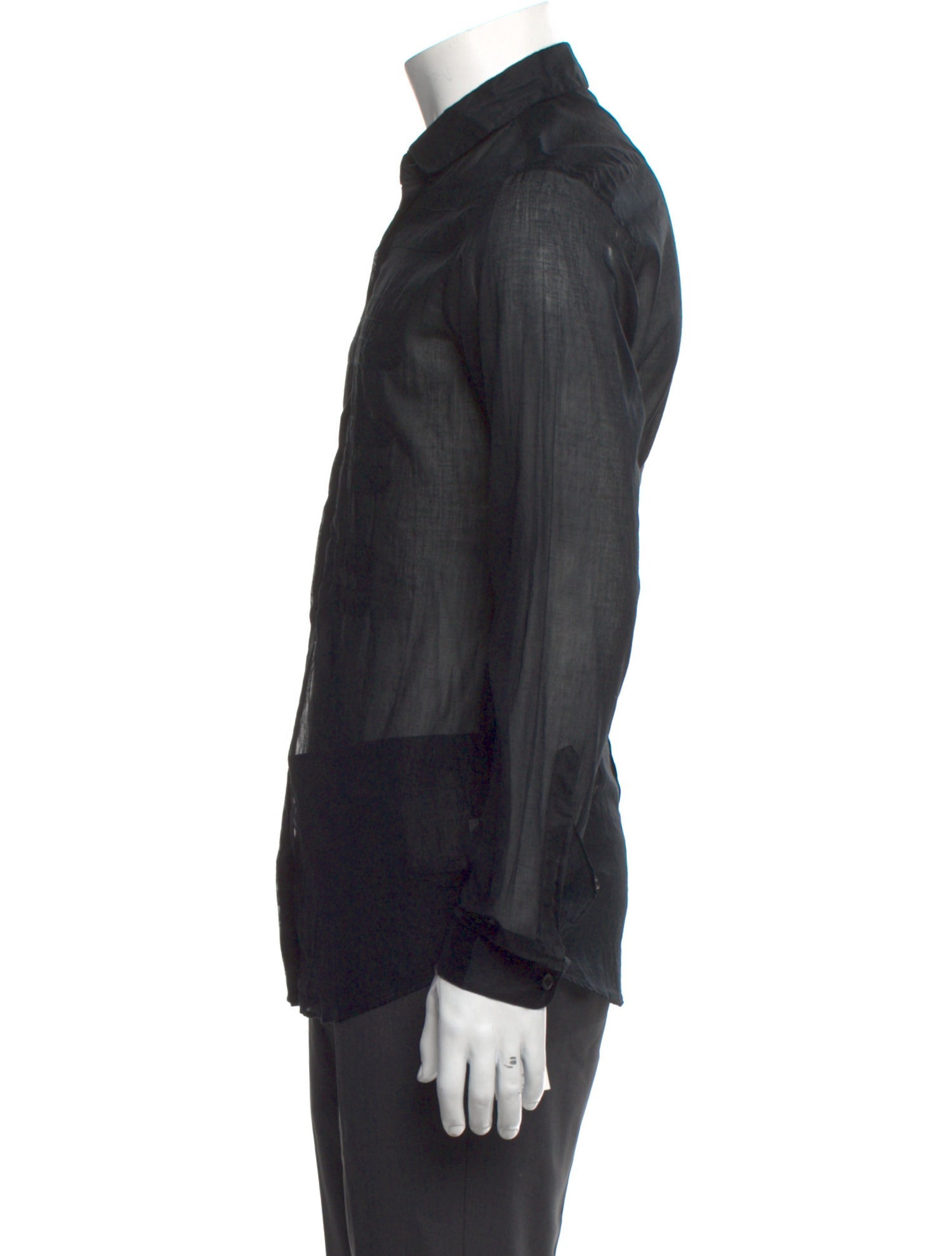 Burberry Smoked Check Pattern Long Sleeve Shirt