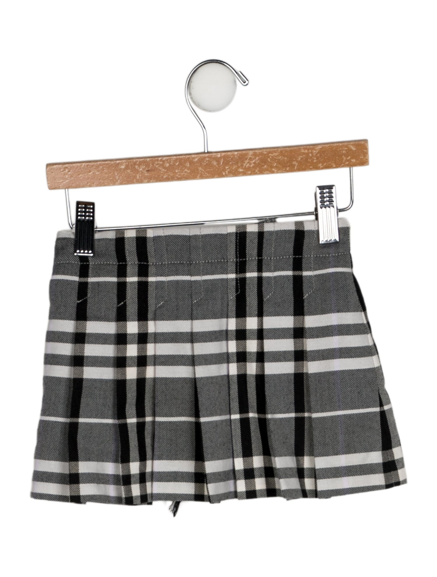 Burberry Toddler Girls' Pleated Smoke- Check Pattern Skirt