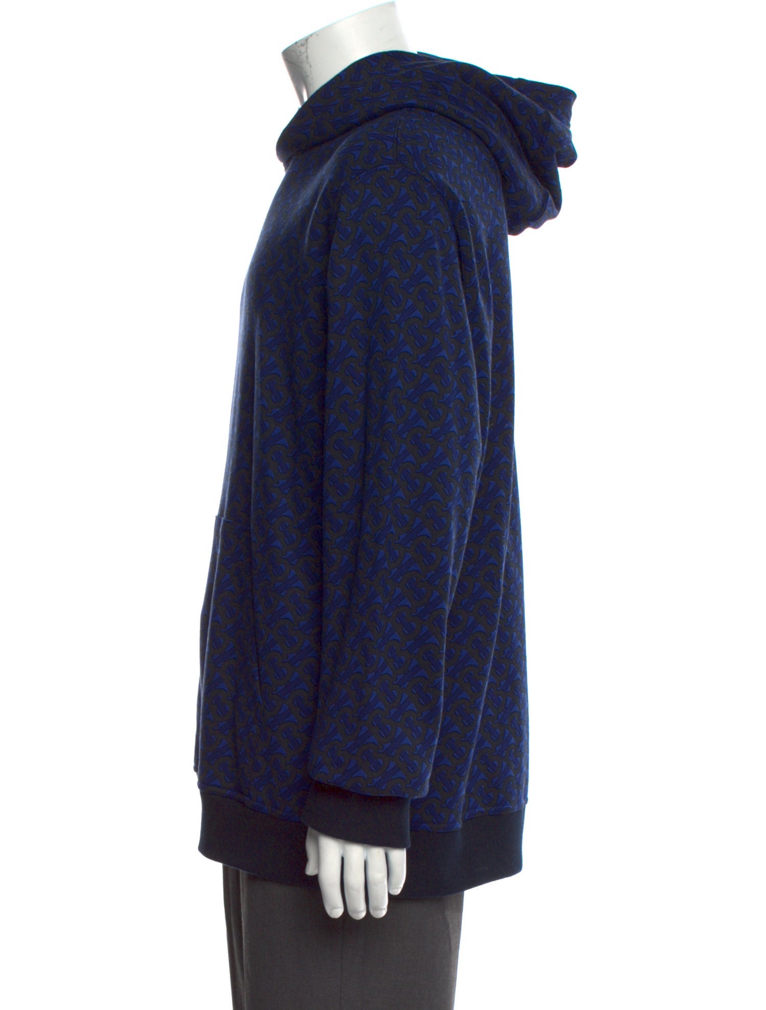 Burberry Abstract Check Crew Neck Hoodie