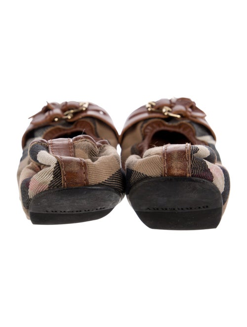 Burberry Nova Check Pattern Canvas Ballet Flats