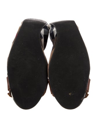 Burberry Nova Check Pattern Canvas Ballet Flats