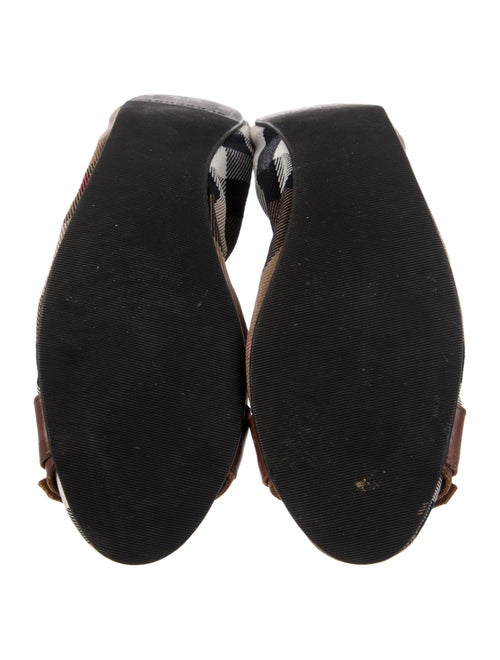 Burberry Nova Check Pattern Canvas Ballet Flats