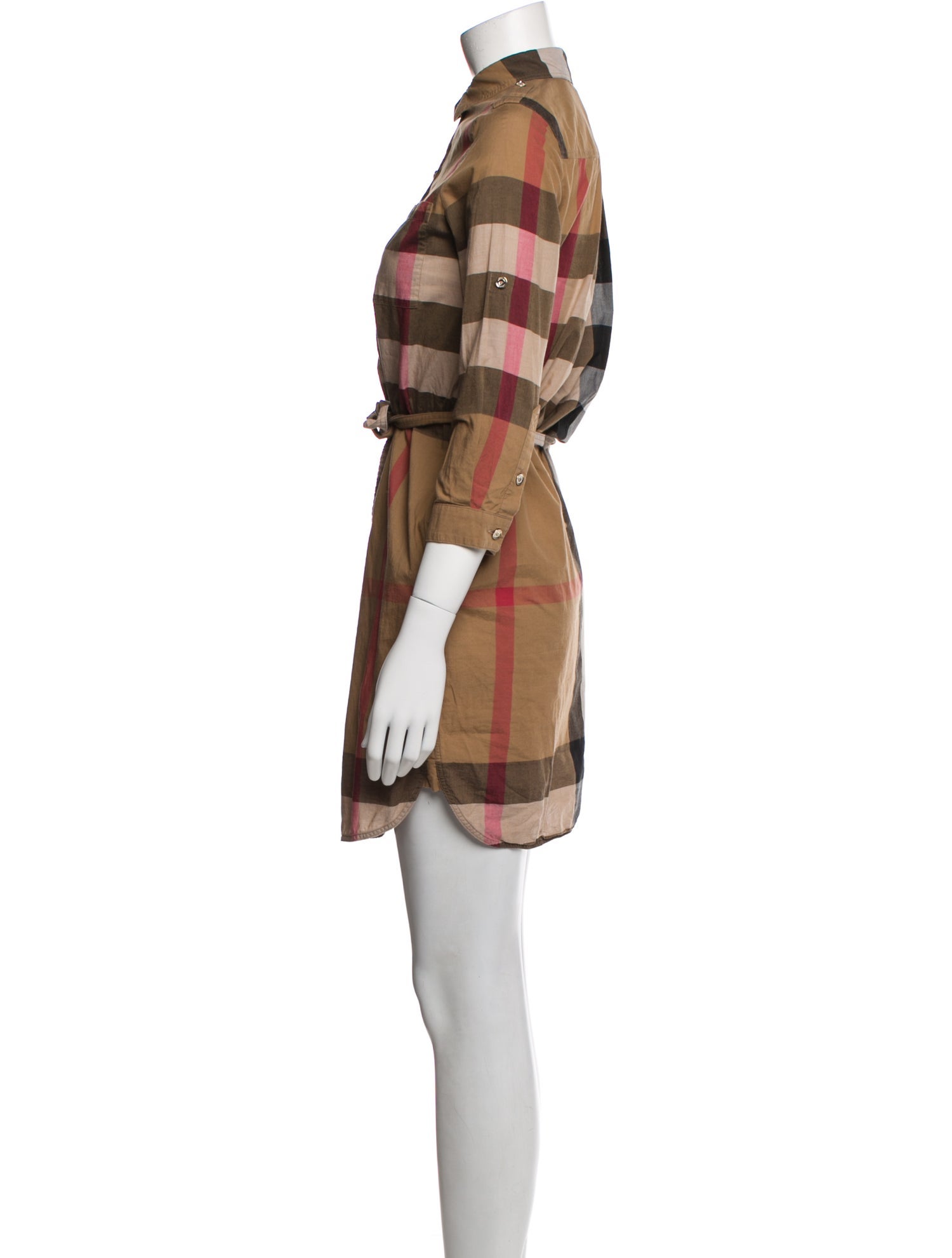 Burberry Plaid Print Mini Dress
