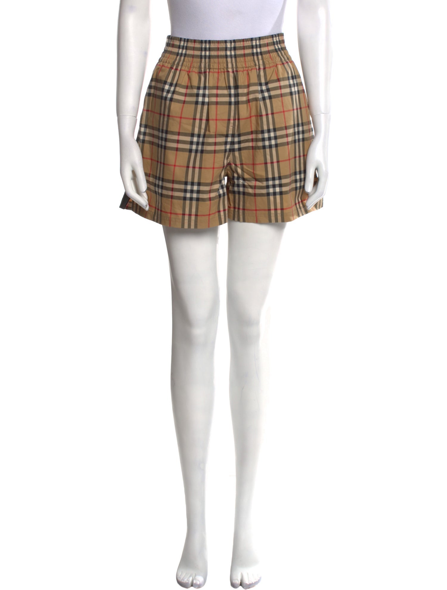 Burberry Plaid Print Mini Shorts