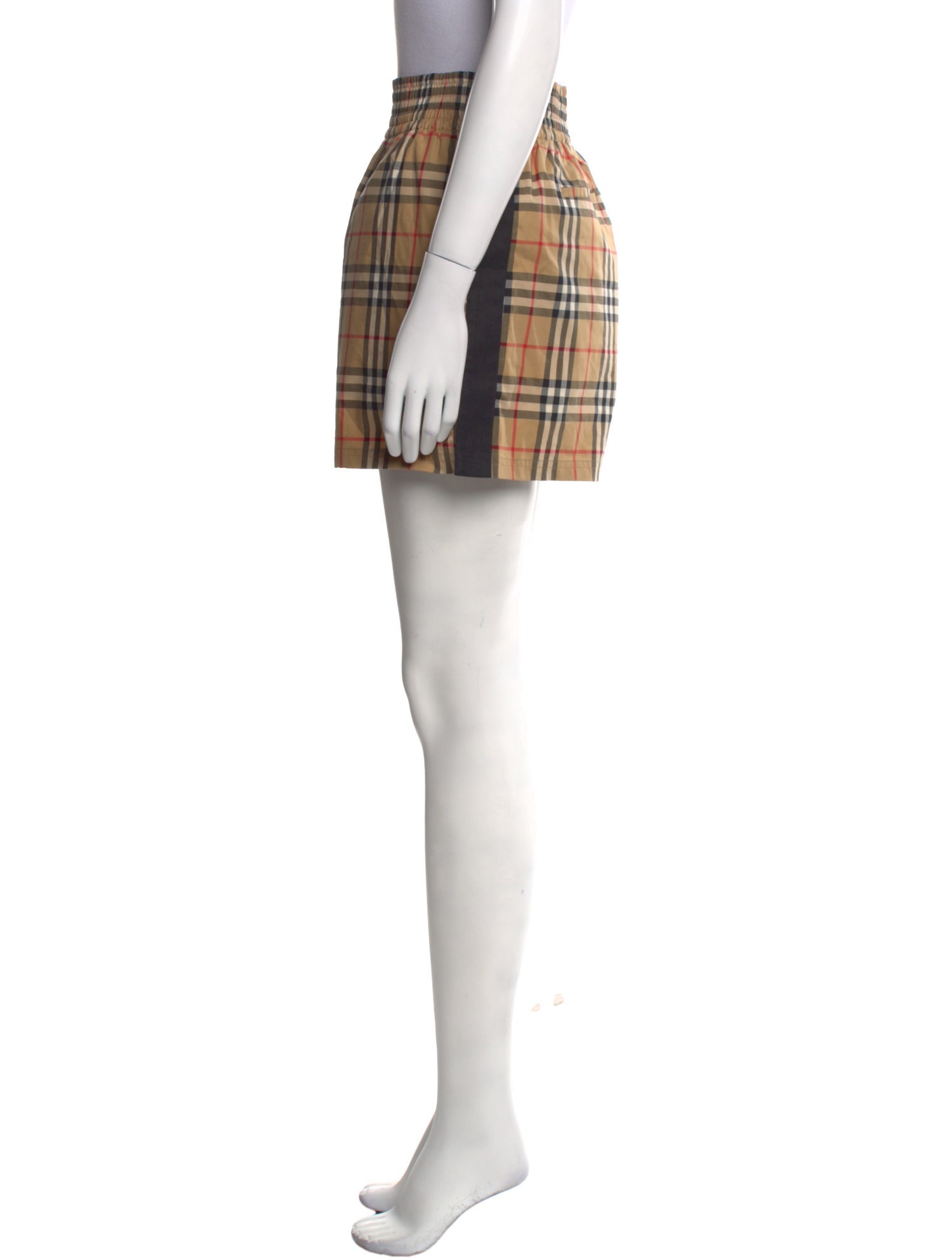 Burberry Plaid Print Mini Shorts
