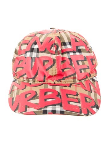 Burberry Hats Graffiti Nova Check Baseball Cap