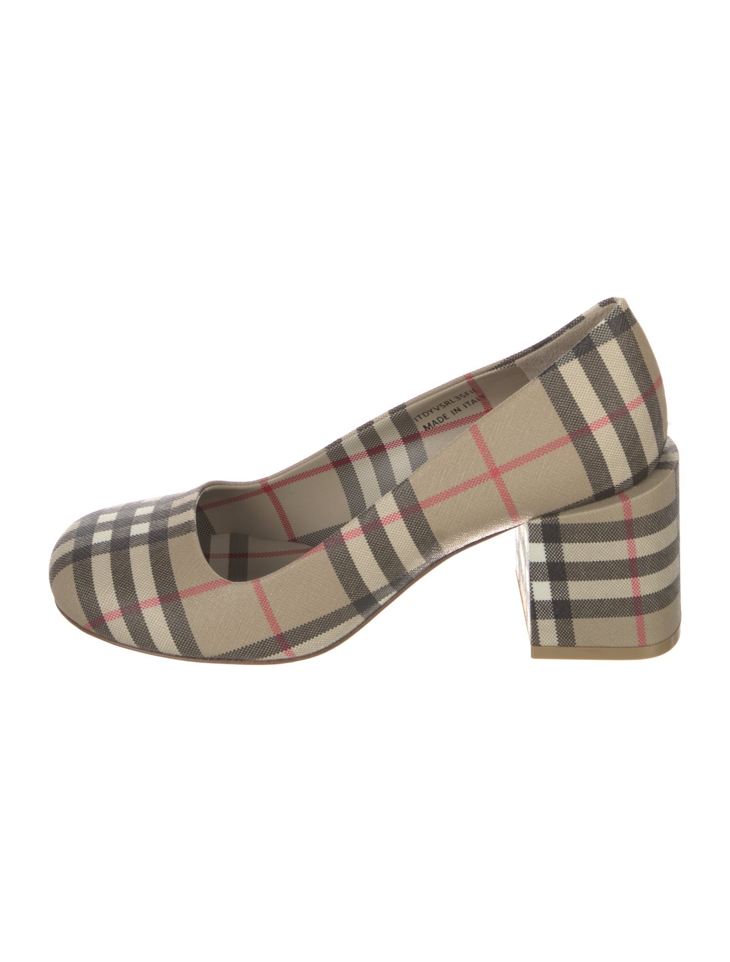 Burberry Plaid Print Pumps