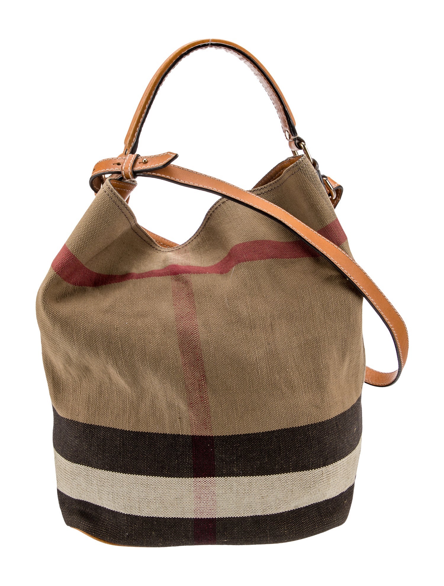 Burberry Mega Check Bucket Bag