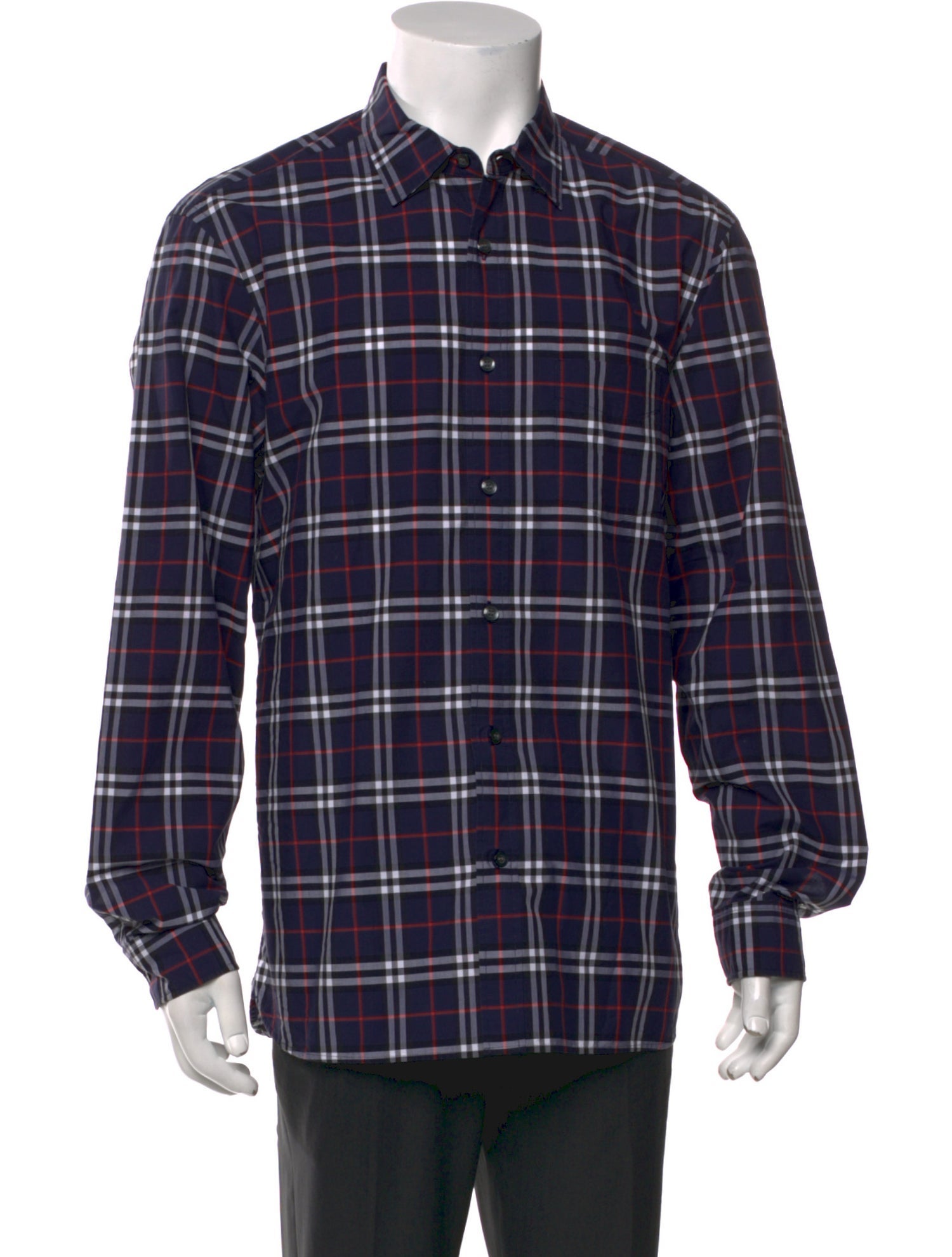 Burberry Nova Check Pattern Long Sleeve Shirt