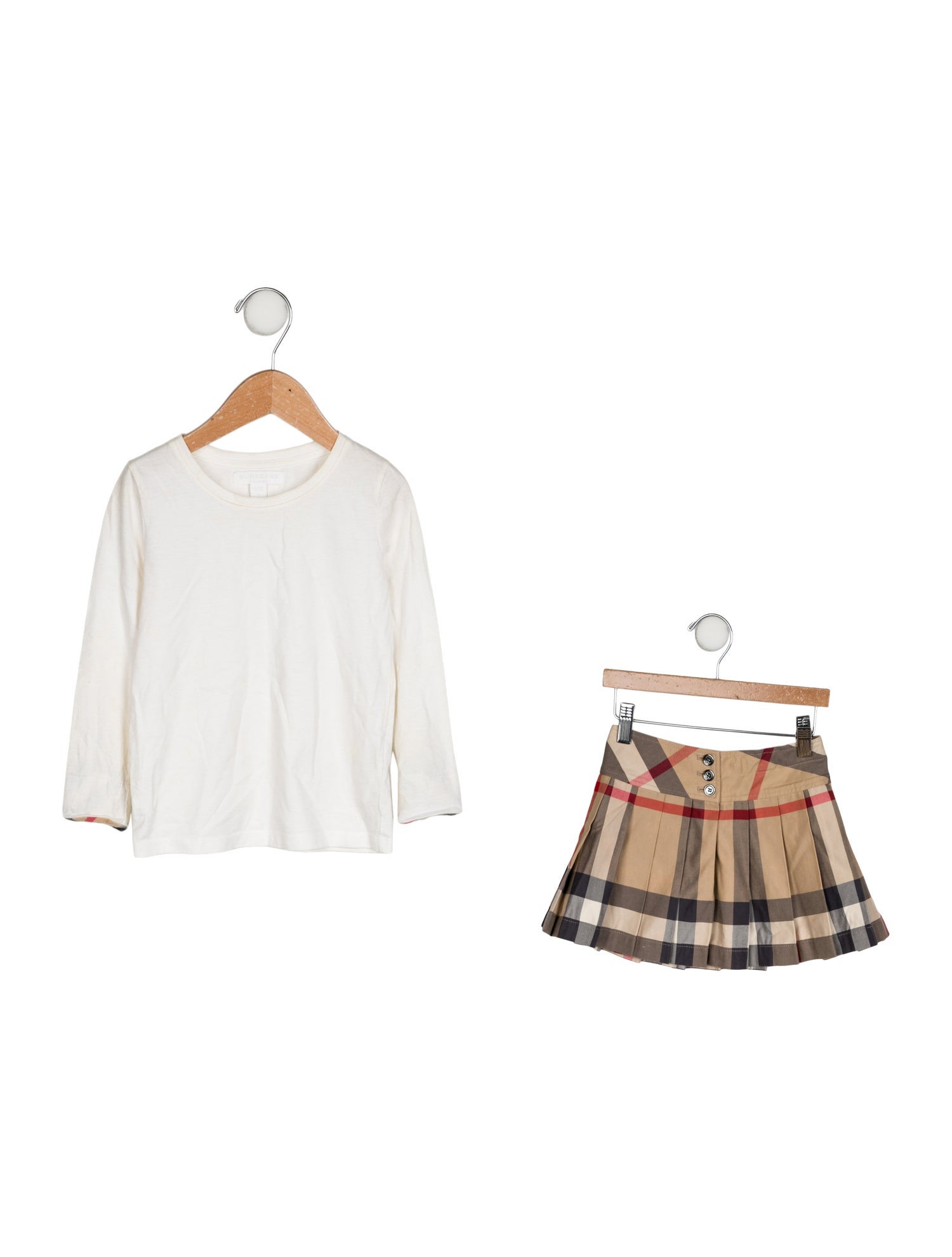Burberry Toddler Girls' Pleated Skirt Set