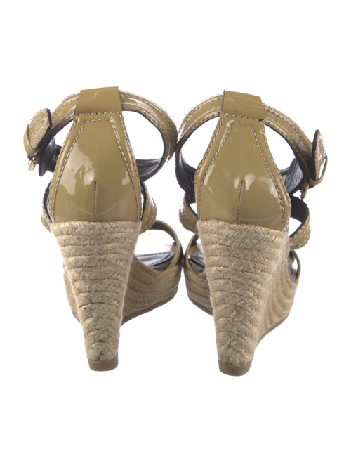 Burberry House Check Pattern Patent Leather Espadrilles