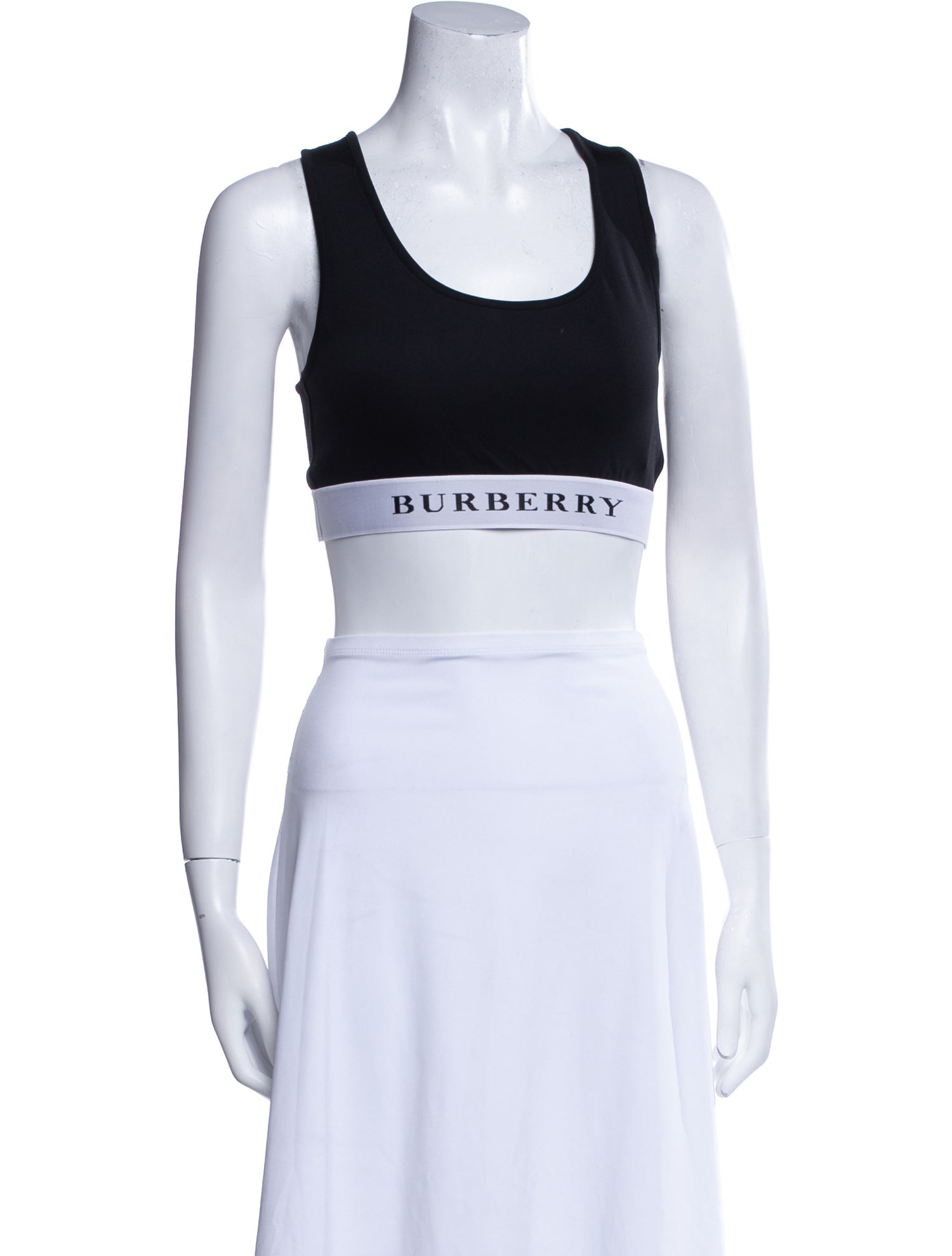 Burberry Nylon Graphic Print Crop Top