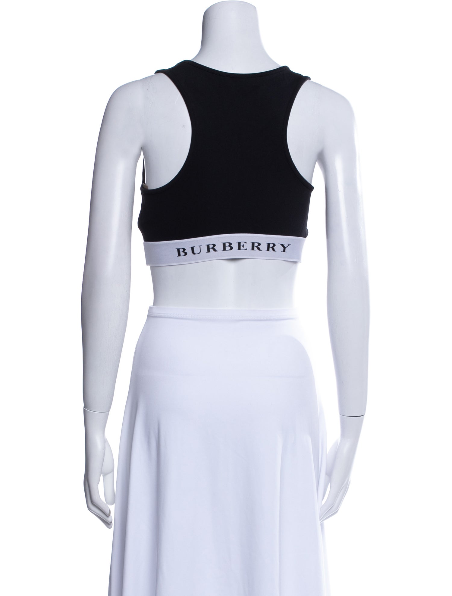 Burberry Nylon Graphic Print Crop Top