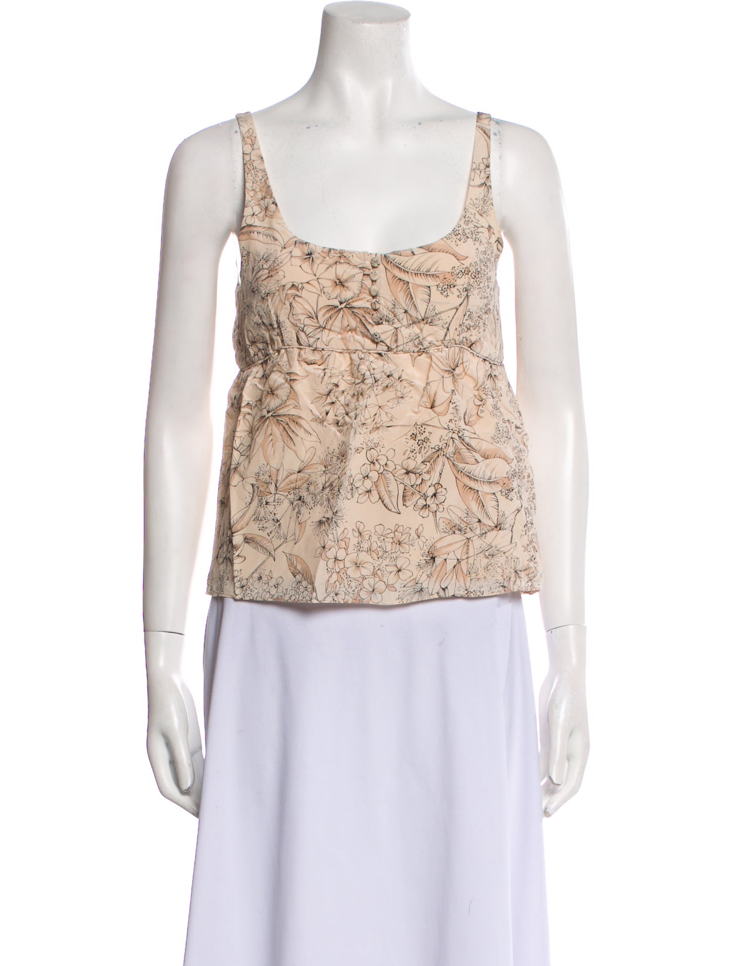 Burberry London Silk Floral Print Top