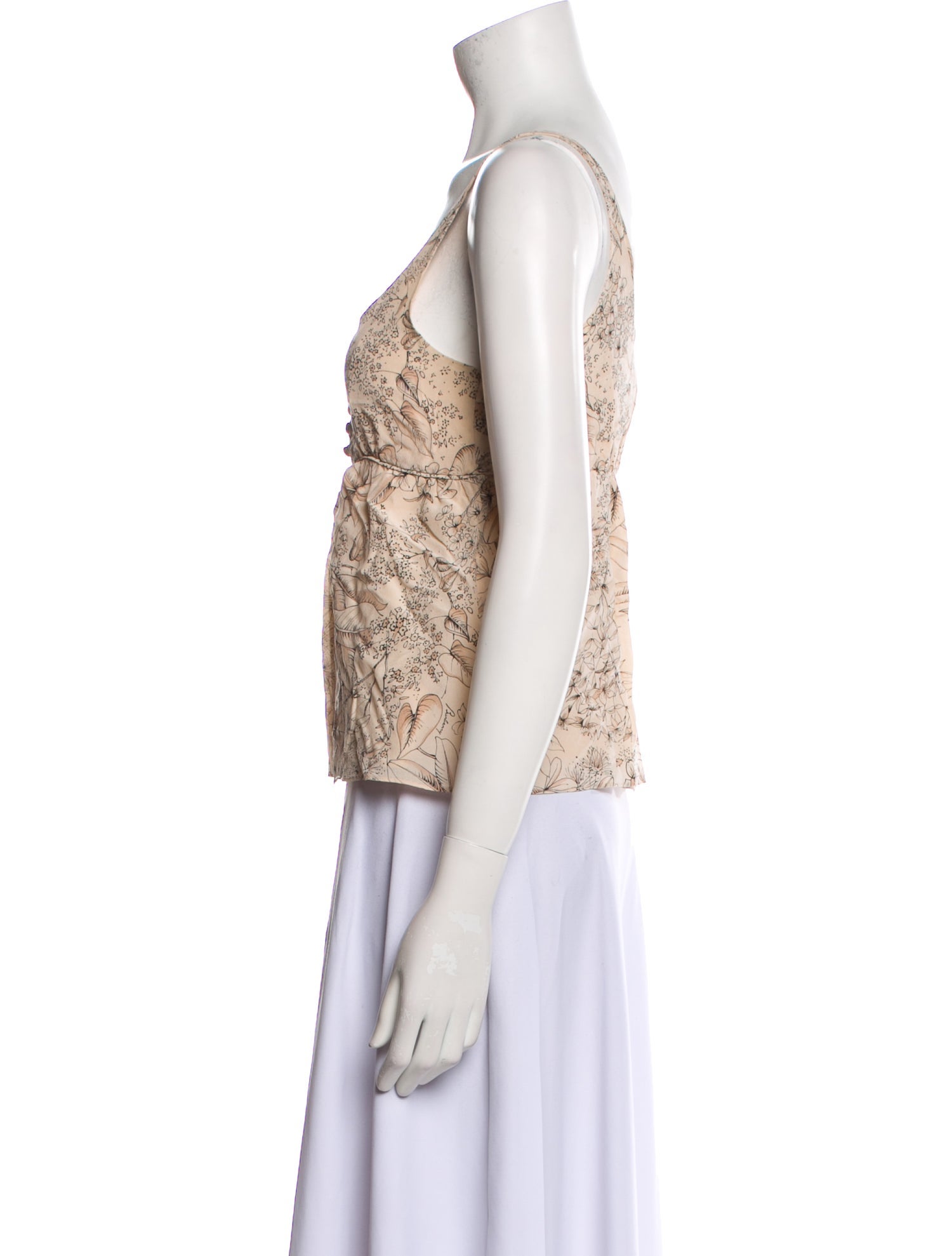 Burberry London Silk Floral Print Top