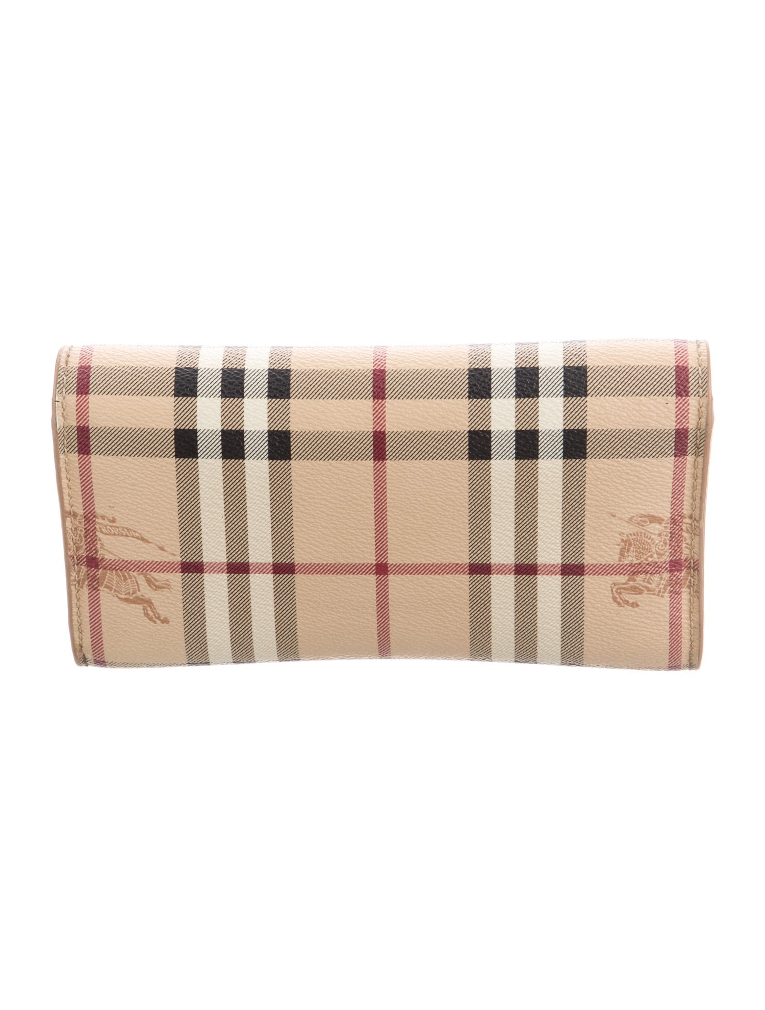 Burberry Haymarket Check Pattern Printed Continental Wallet