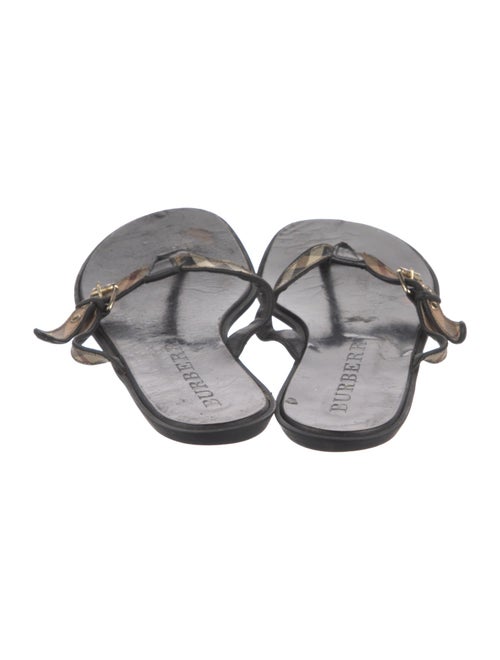 Burberry Nova Check Pattern Leather Slides