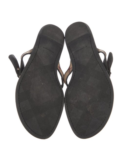 Burberry Nova Check Pattern Leather Slides