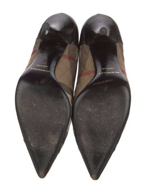 Burberry Canvas Plaid Print Pumps
