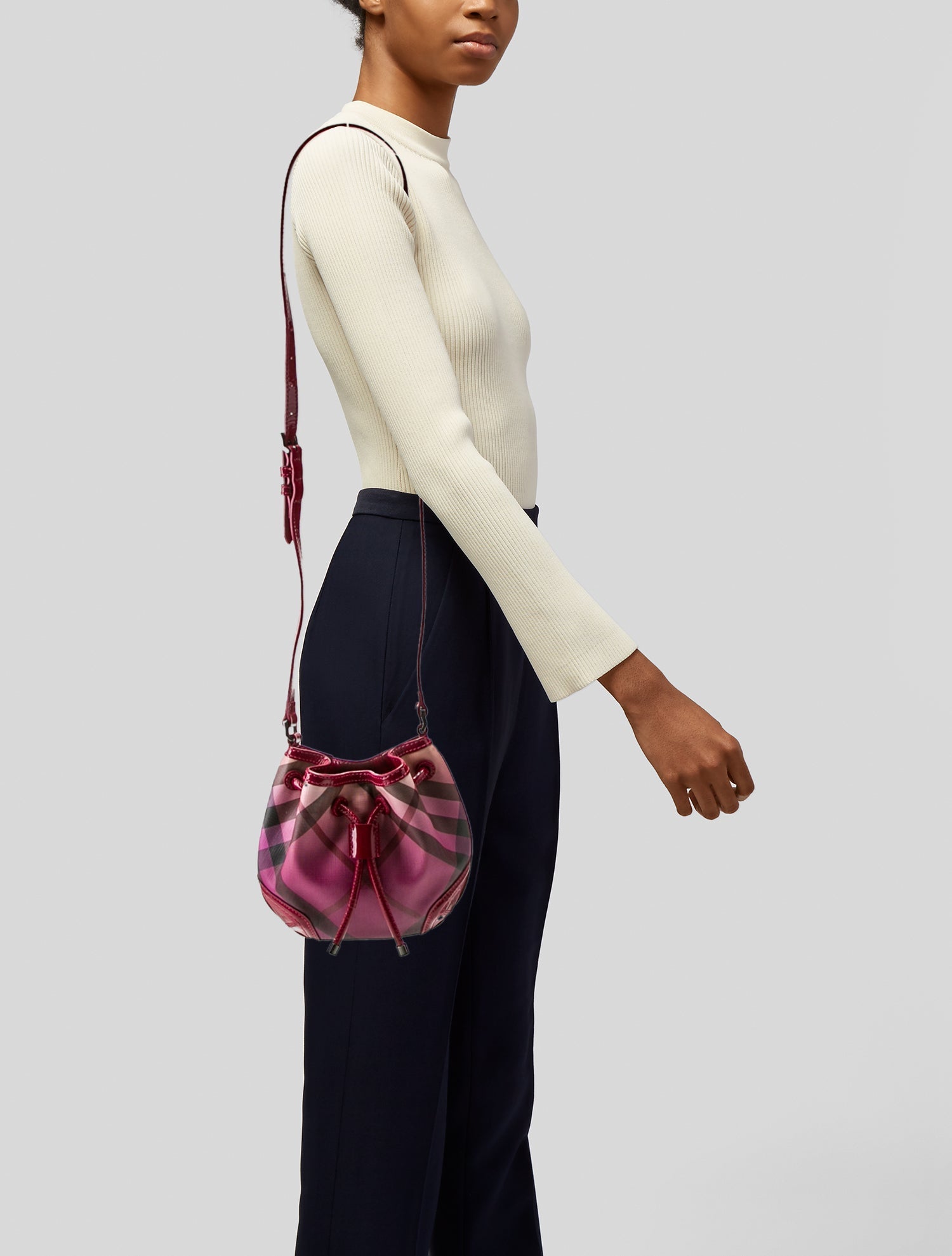 Burberry Super Nova Check Bucket Bag