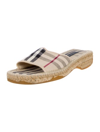 Burberry Nova Check Pattern Canvas Espadrilles